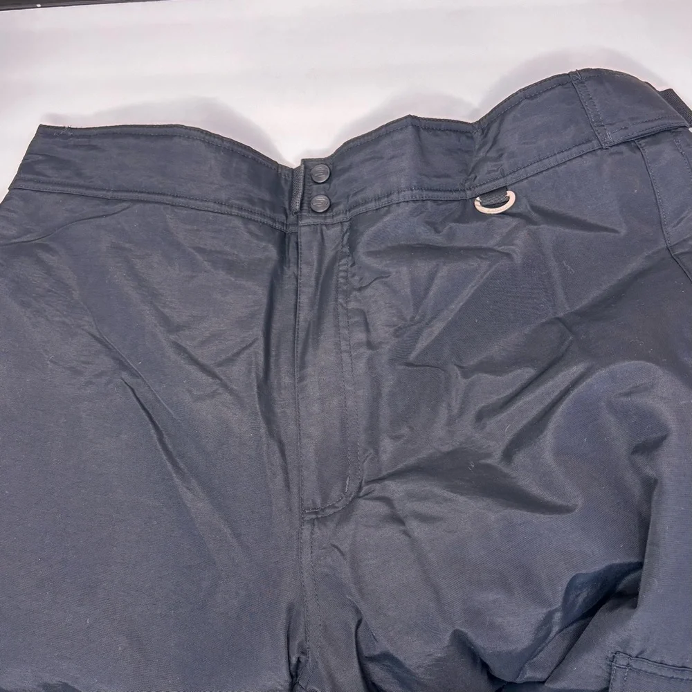 Slalom Men’s Cargo Snowboard Ski Pants Size XL Black Insulated Waterproof